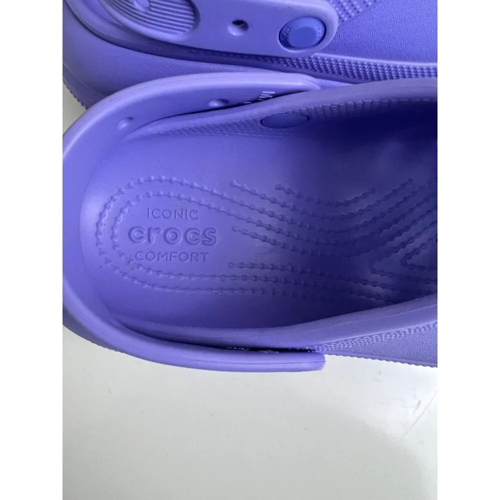 Crocs Classic Crush Violet Purple  Platform Clog Womens 9 Mens 7 Slip On Chunky - Picture 7 of 7
